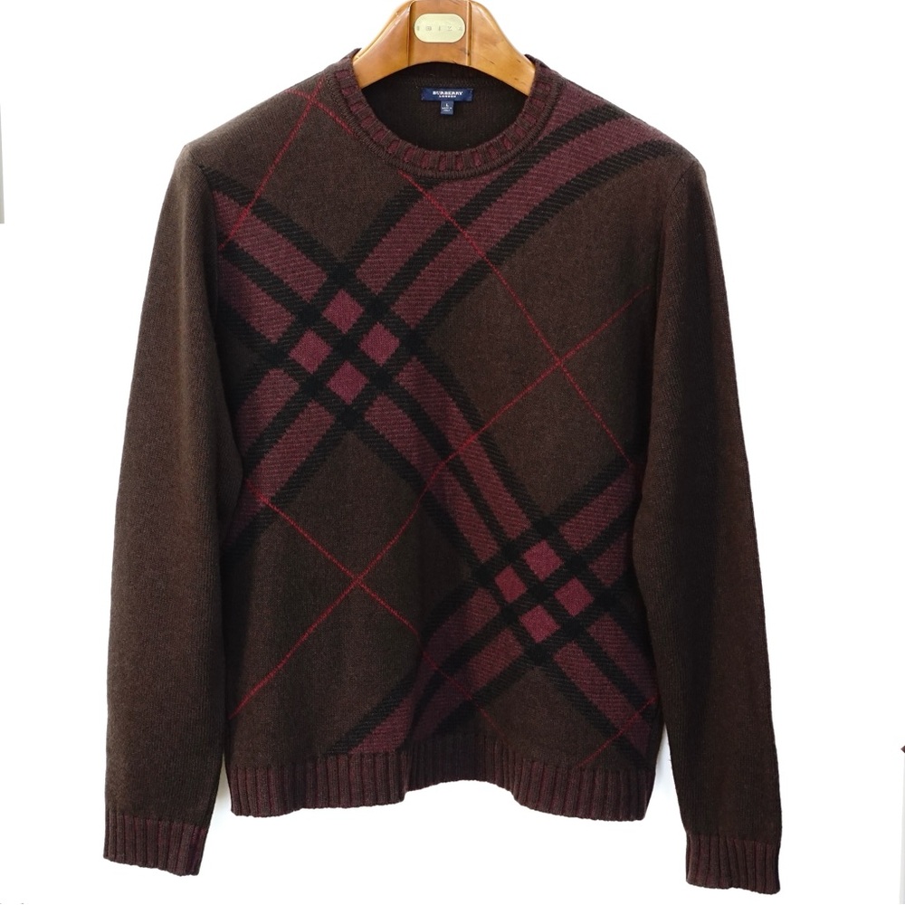 Burberry Nova Check Virgin Wool Sweater